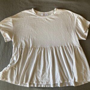 White Peplum T-Shirt